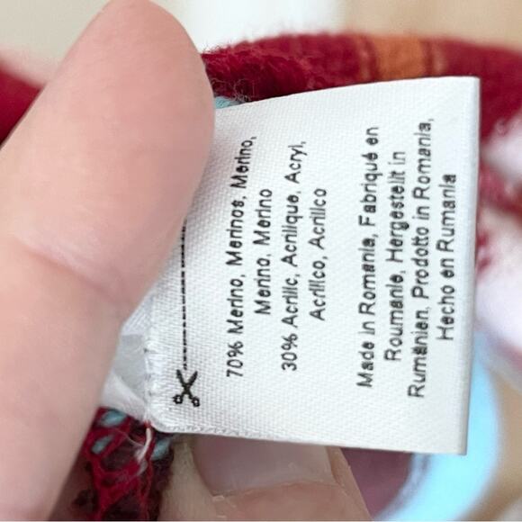 Hayley Menzies Multicolor Sunset Striped Knit Cardigan Duster Sweater Size M - Picture 7 of 11